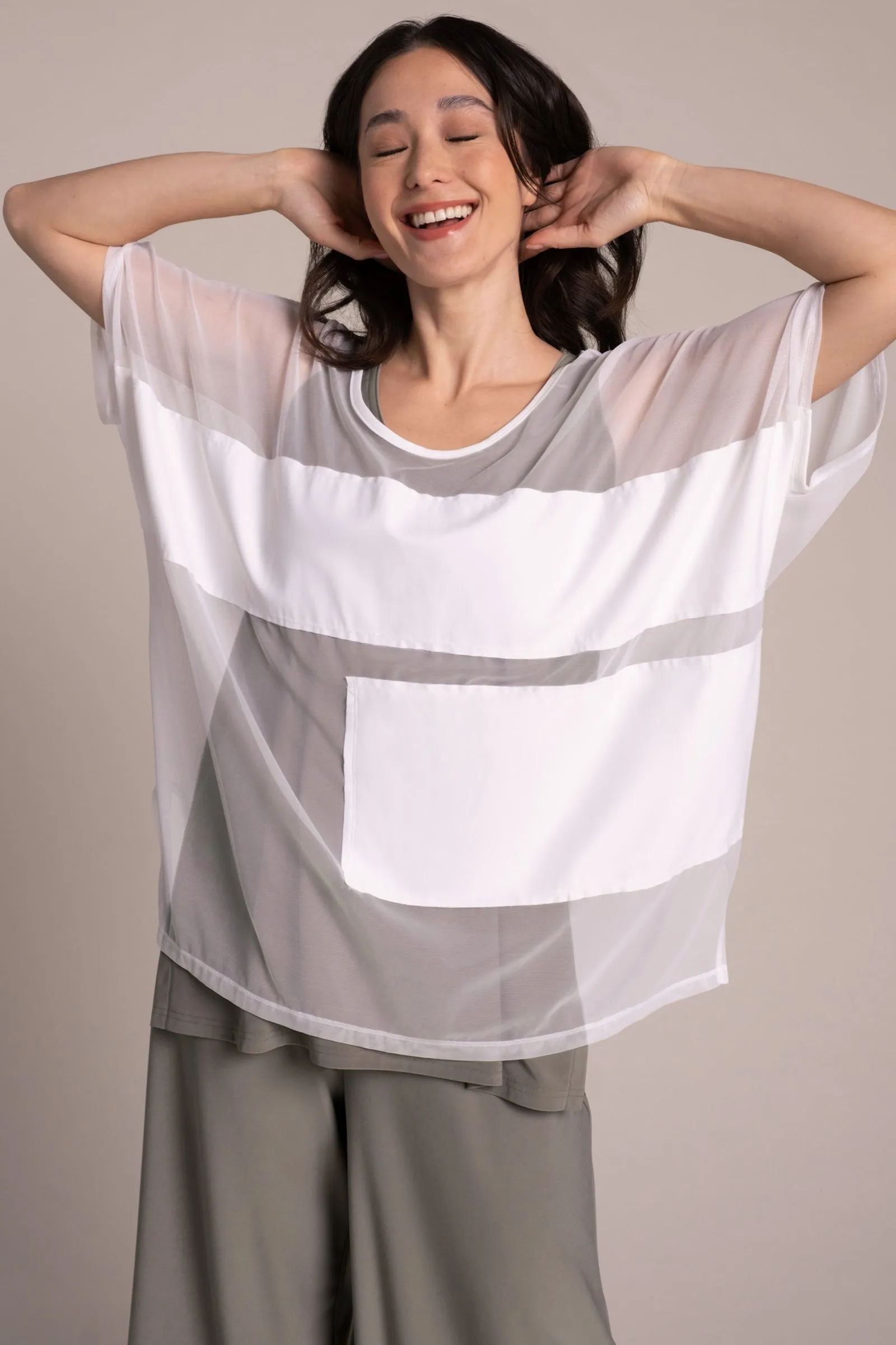 Fusion Split Back Tunic | White