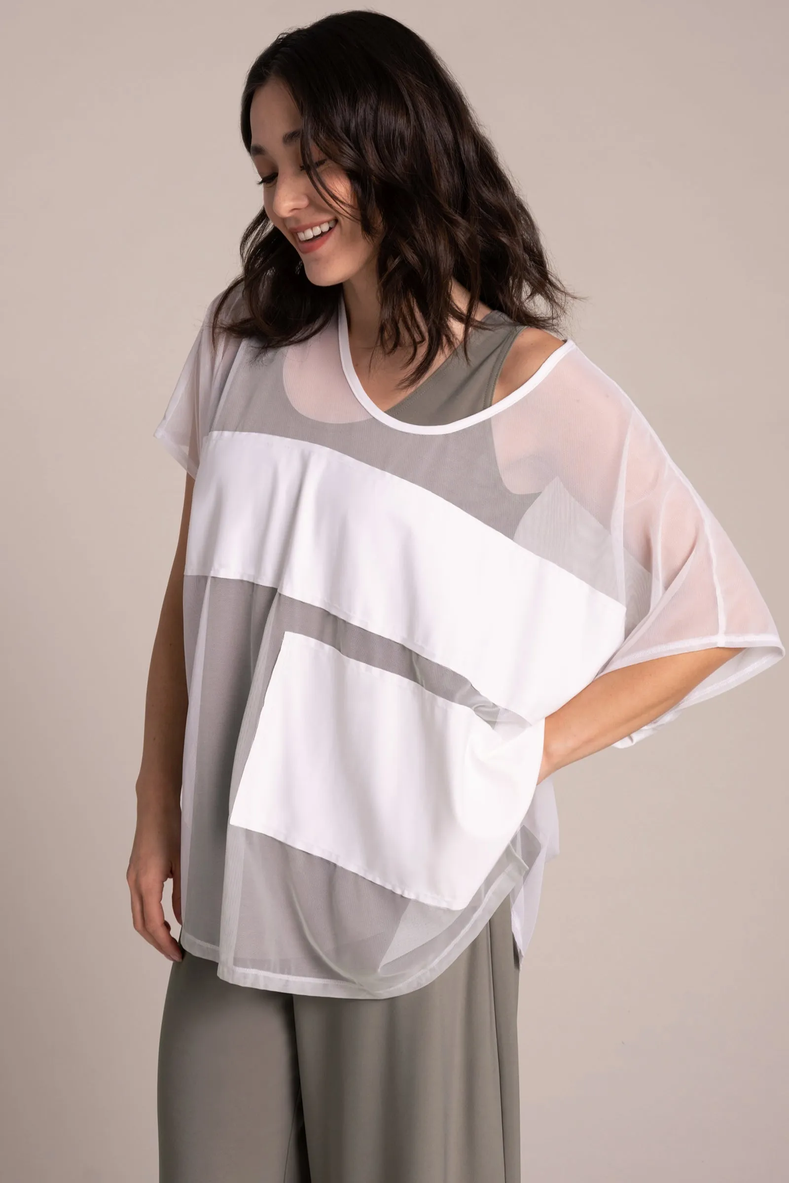 Fusion Split Back Tunic | White