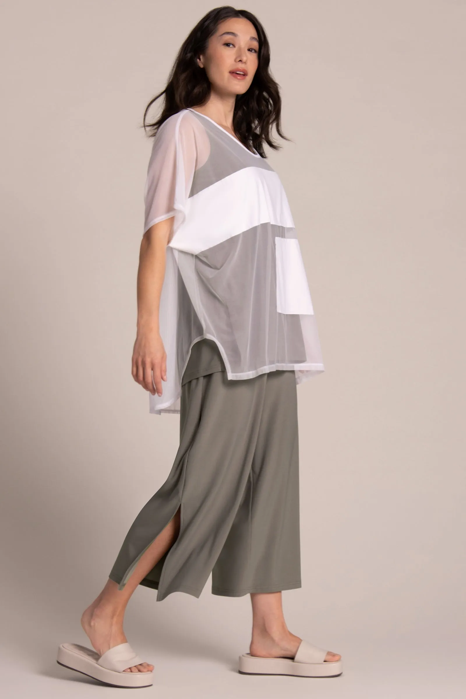Fusion Split Back Tunic | White