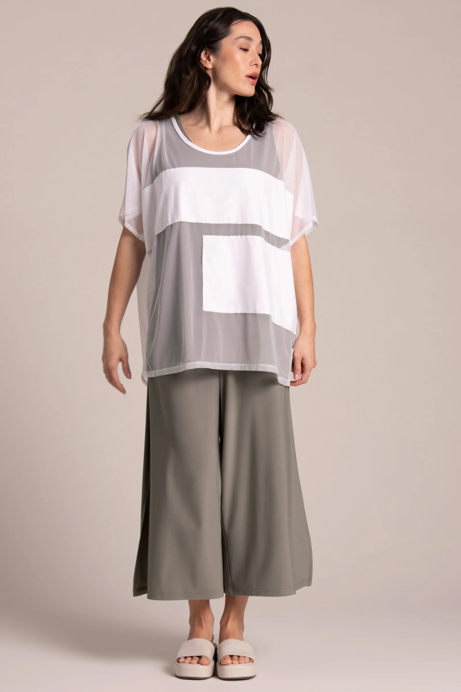 Fusion Split Back Tunic | White