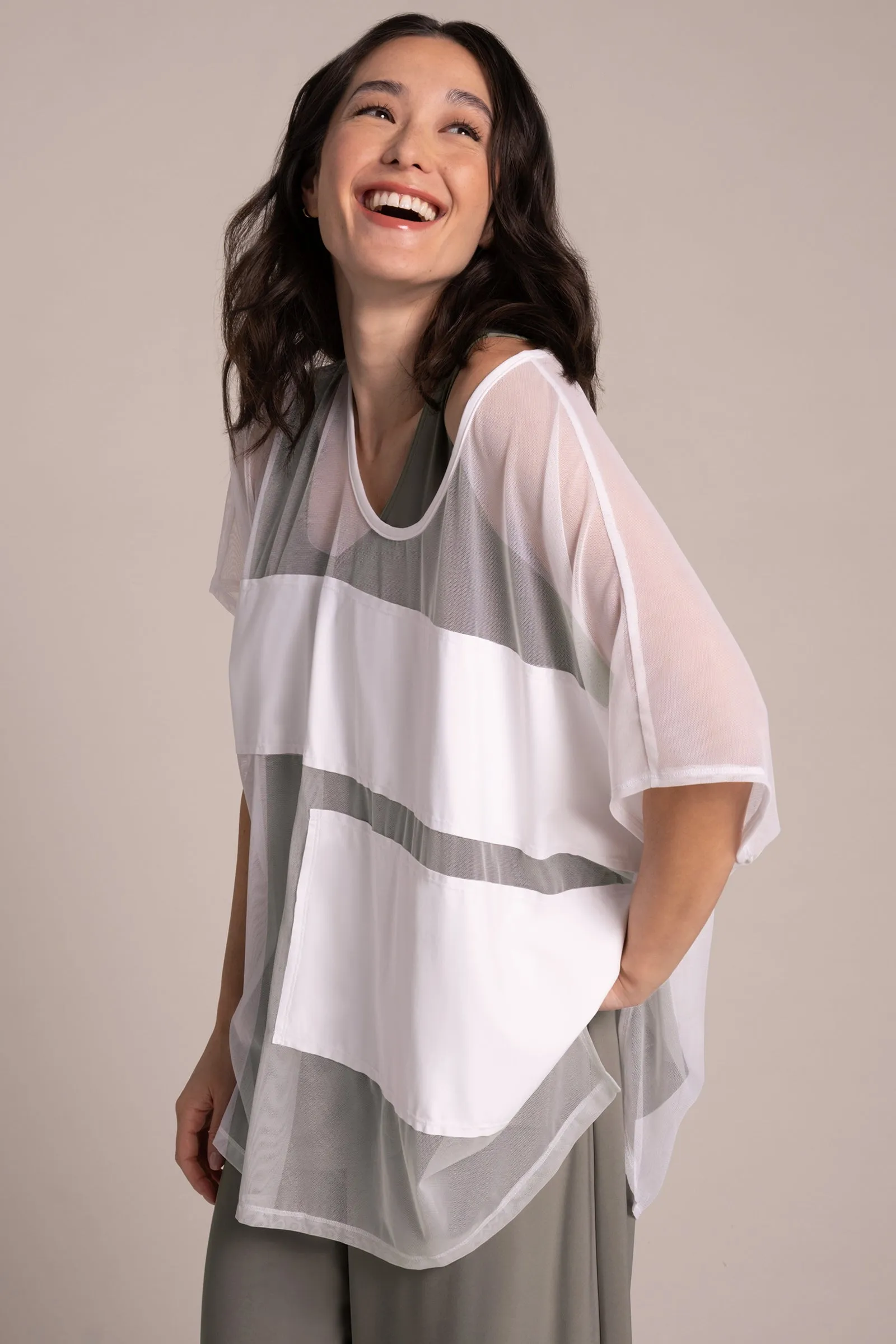 Fusion Split Back Tunic | White