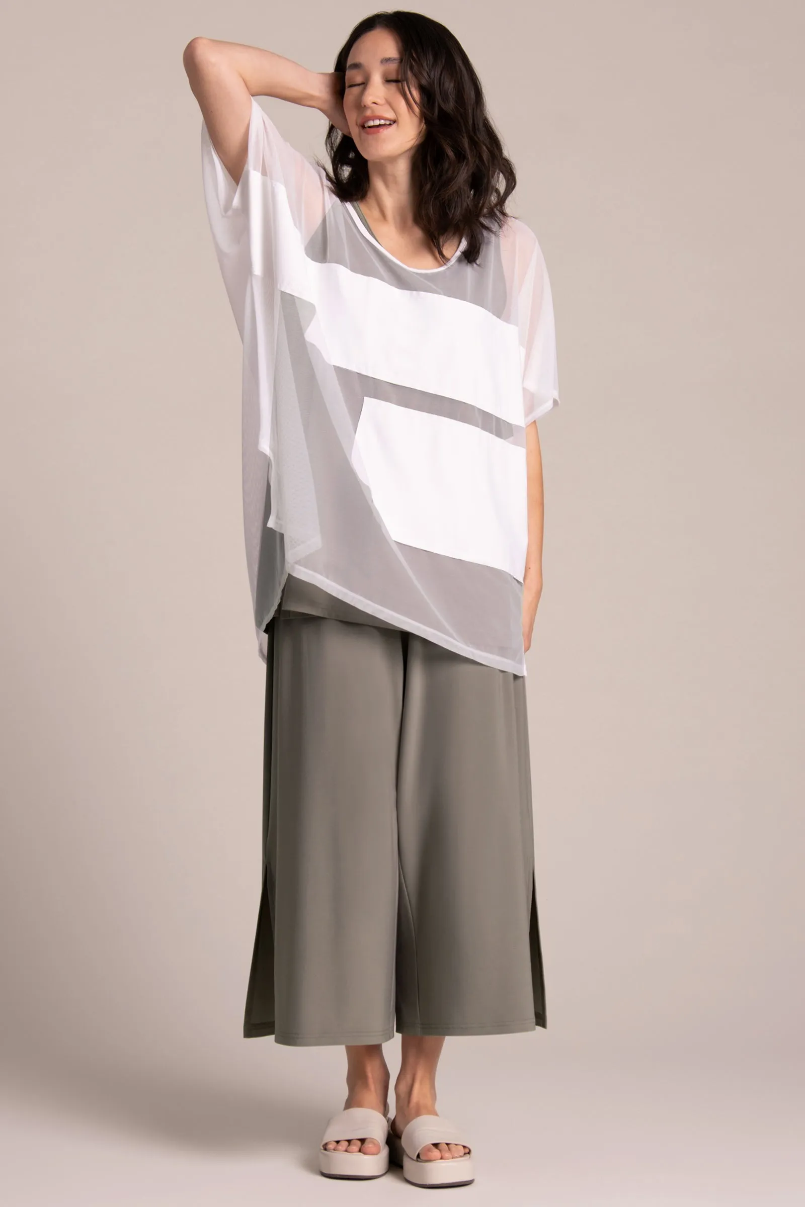 Fusion Split Back Tunic | White