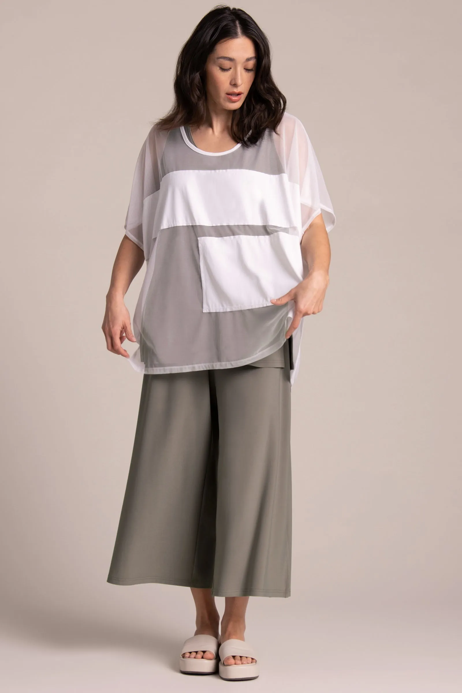 Fusion Split Back Tunic | White