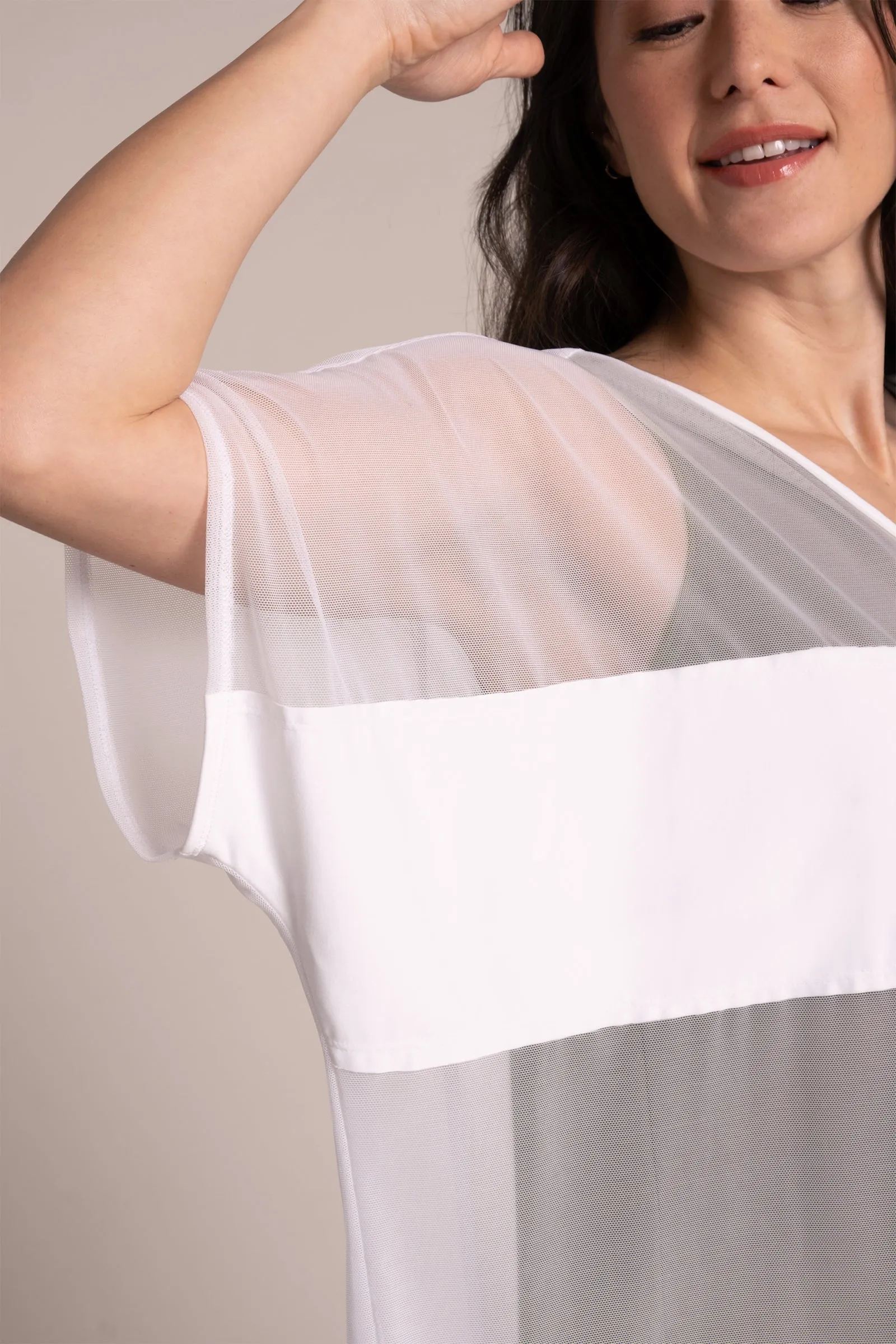 Fusion Split Back Tunic | White