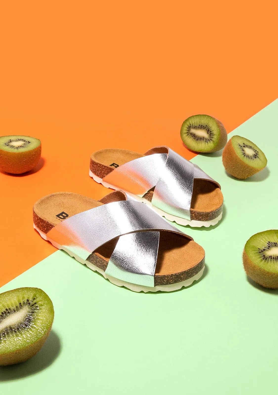 Girl's Silver Basic Bio Sandals