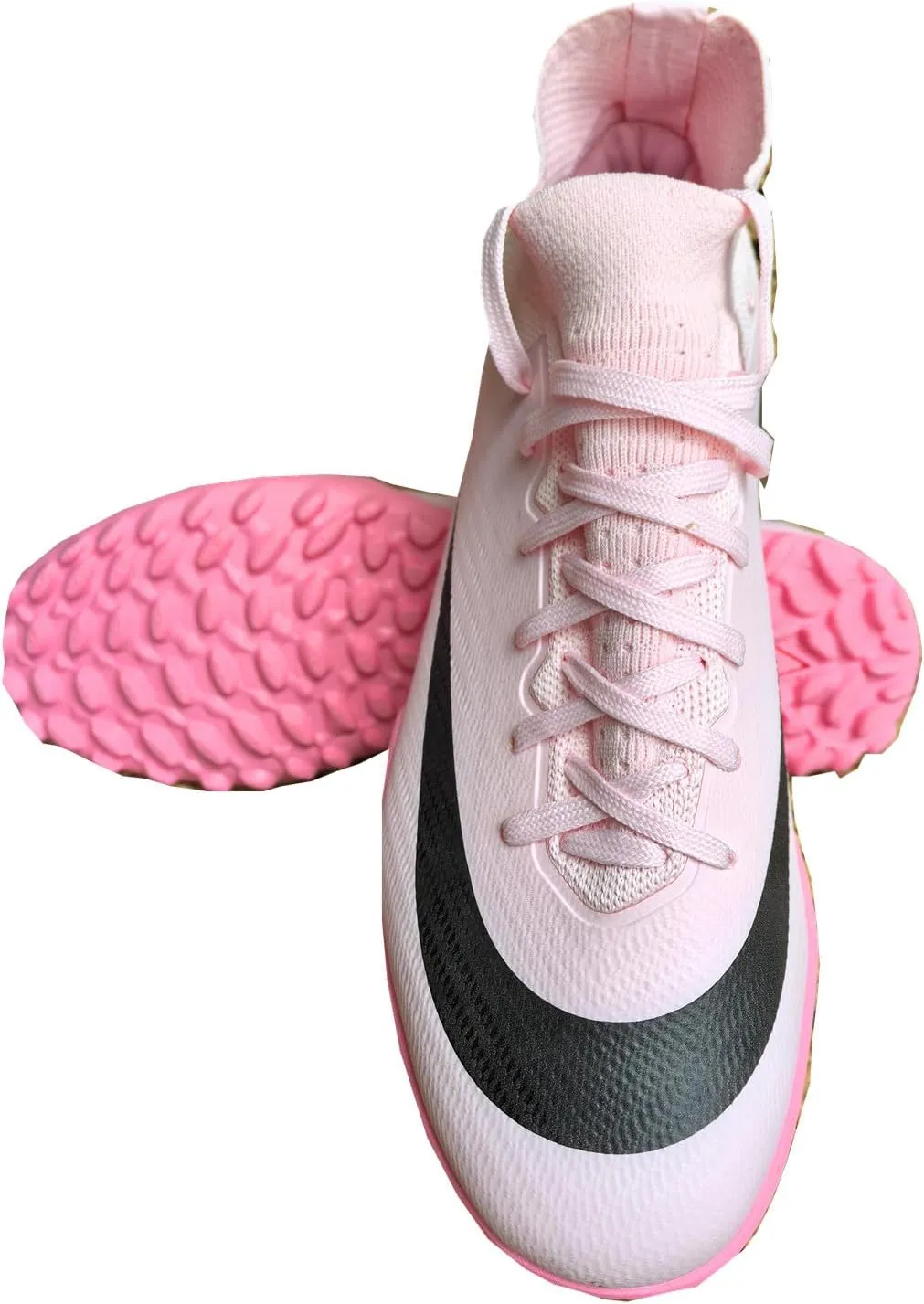 Girls Soccer Shoes Indoor Futsal Turf for Kids Boys Cleats Youths TF High-Top Football Boots for Training Outfit Set