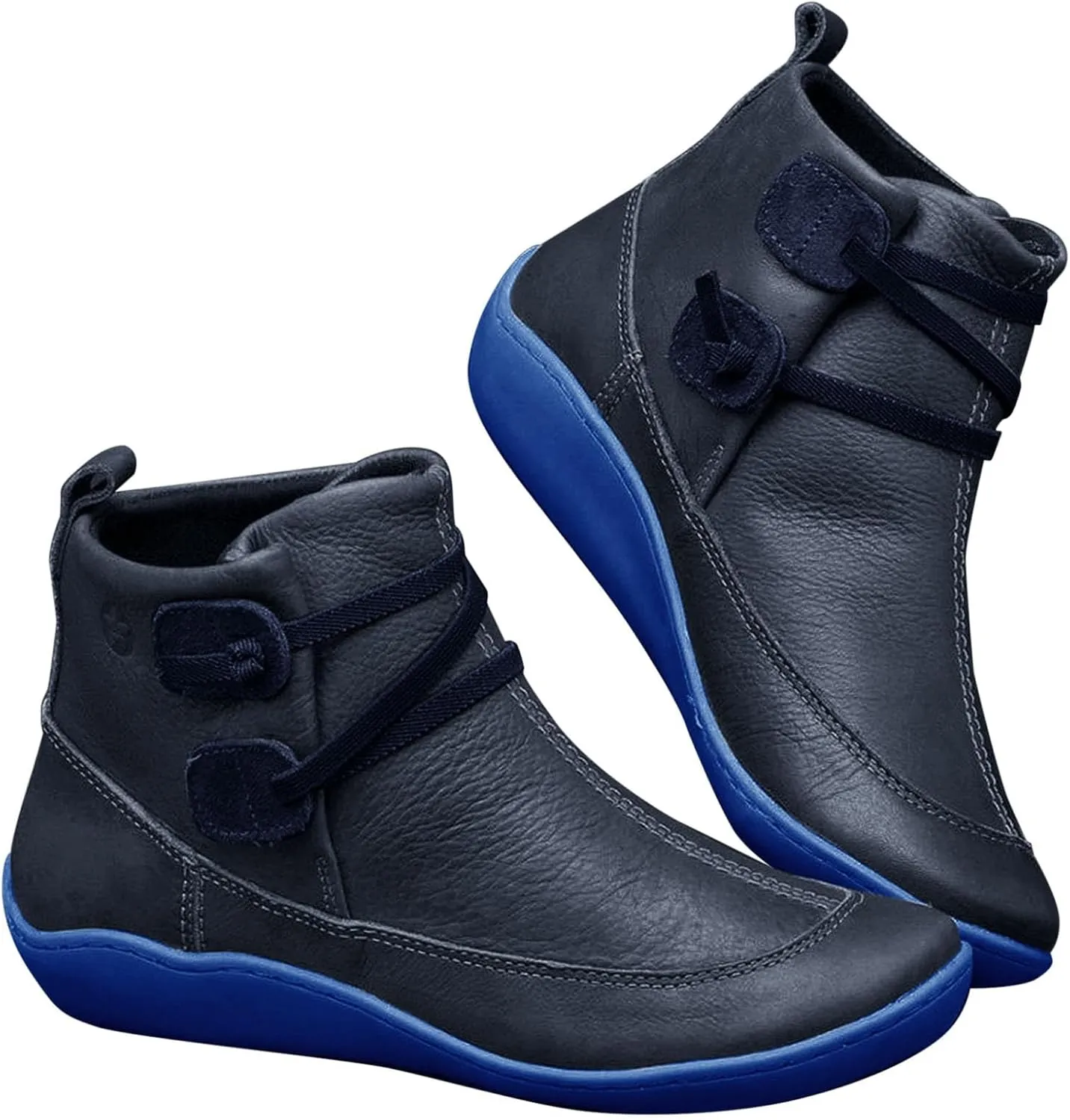 Hiking Boots Women Ankle Womens Wide Width Booties Black Womens Cowboy Boots Walking Shoes Women Lightweight Breathable Side Zipper Pointd Toe Suede