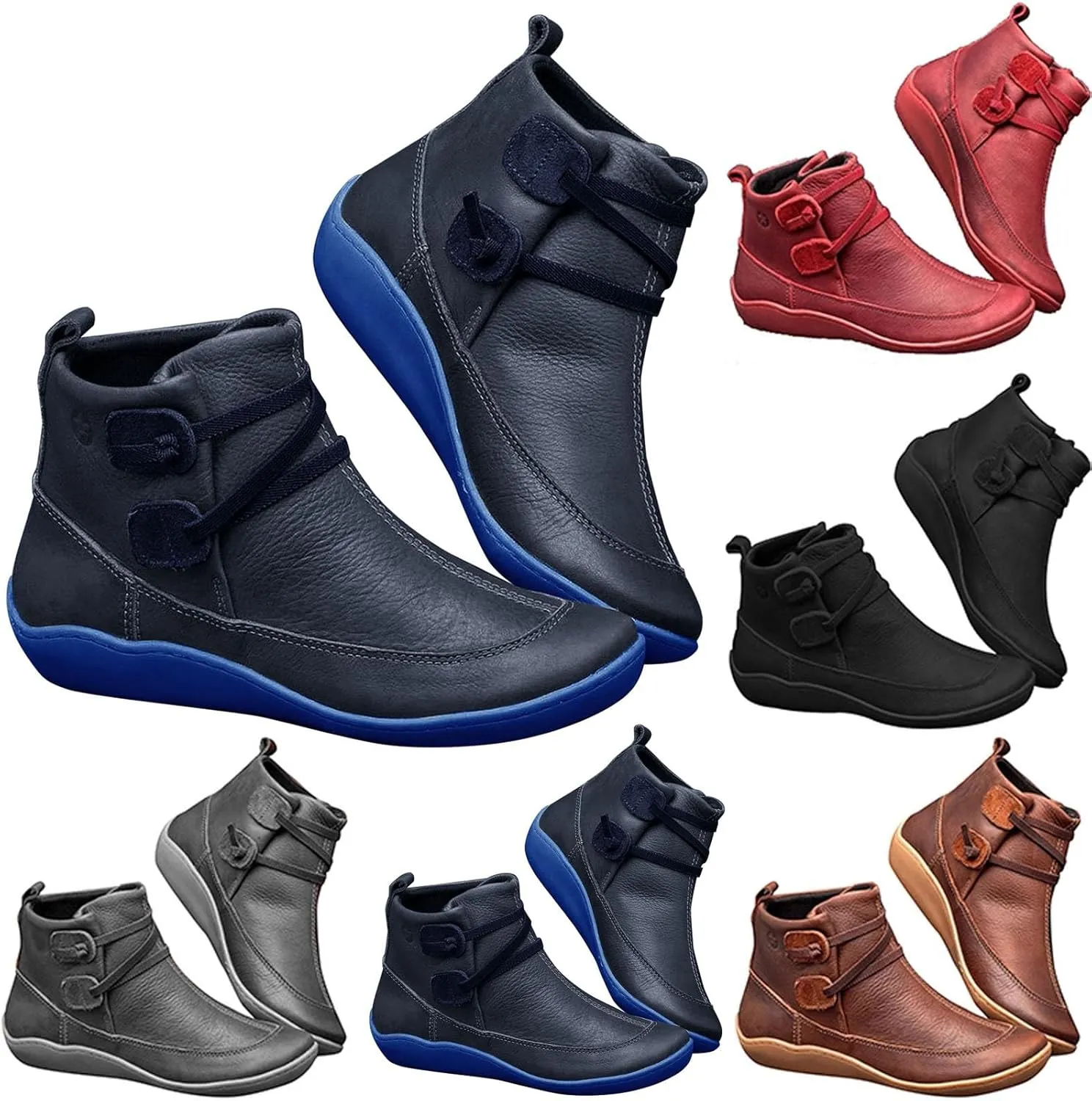 Hiking Boots Women Ankle Womens Wide Width Booties Black Womens Cowboy Boots Walking Shoes Women Lightweight Breathable Side Zipper Pointd Toe Suede