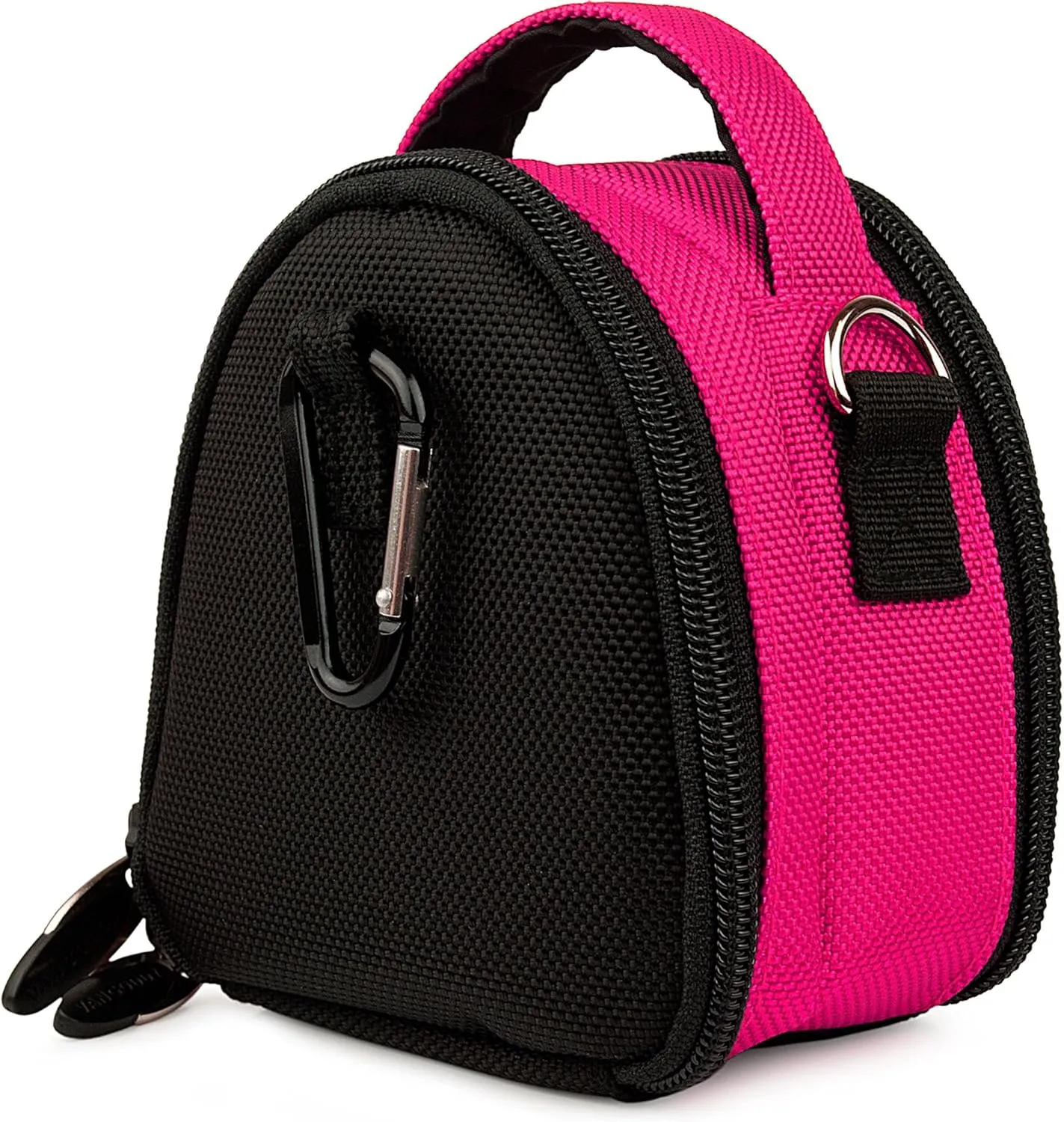 hot pink limited edition camera bag carrying case with extra accessory compartment for cyber shot point and shoot digital camera