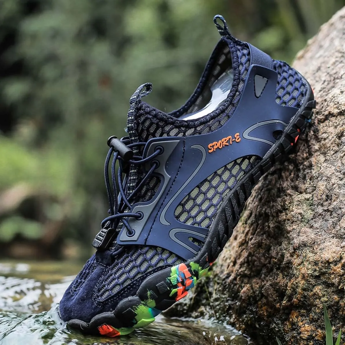 HYDLONGR Men's Women's Mesh Barefoot Aqua Socks Quick-Drying Amphibious Barefoot Sock Water Sneakers Shoes Beach Diving Surfing Shoes Yoga Shoes