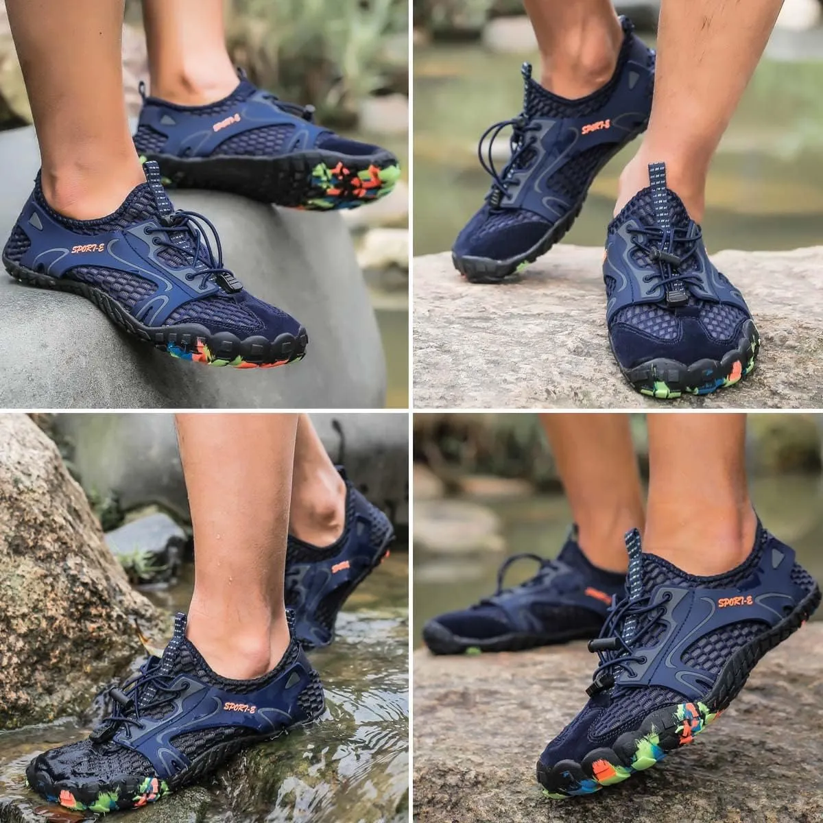HYDLONGR Men's Women's Mesh Barefoot Aqua Socks Quick-Drying Amphibious Barefoot Sock Water Sneakers Shoes Beach Diving Surfing Shoes Yoga Shoes