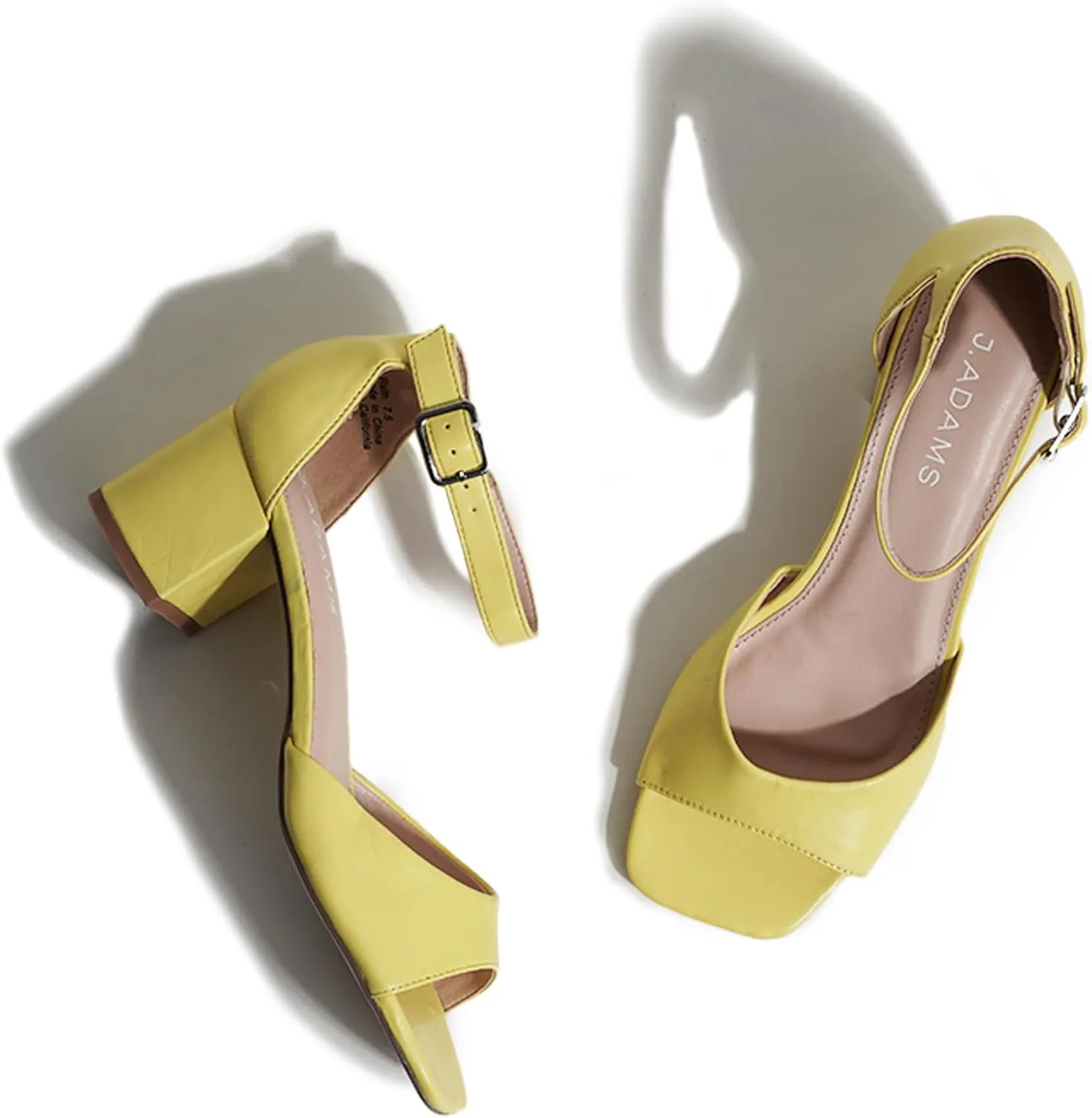 J. Adams Ruth Heeled Sandal ?C Low Block Heels for Women, Short Heel Bridal & Wedding Shoes, Dressy Prom Heels, Elegant Formal Dress Shoes for Bride