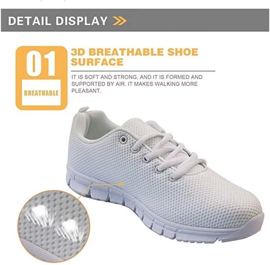 Jeiento Walking Sneakers for Women Men Lightweight Running Shoes Non Slip Gym Sports Shoes Breathable Mesh Tennis Shoes for Teenager
