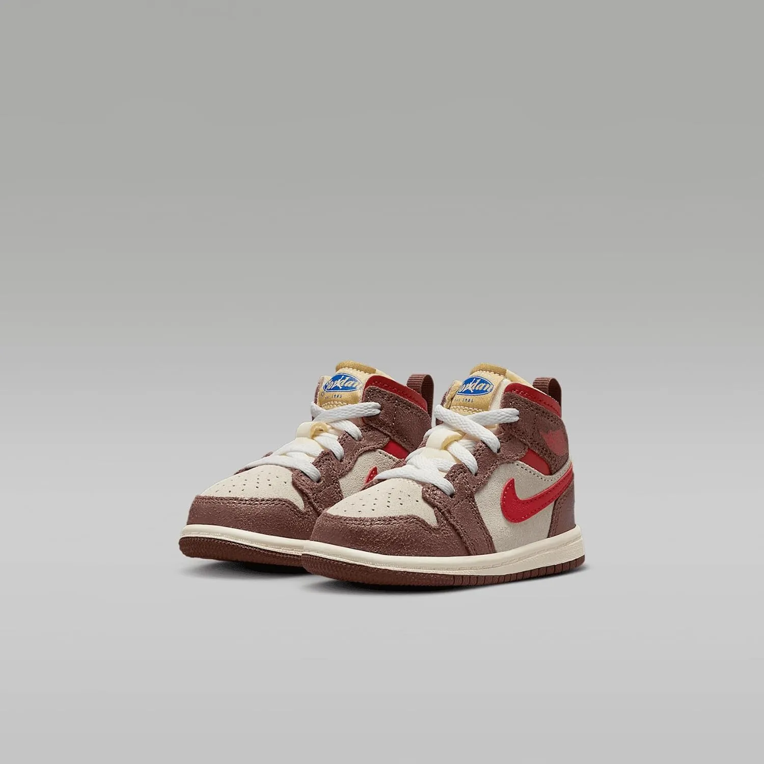 Jordan 1 Mid SE Baby/Toddler Shoes (HF3197-100, Coconut Milk/Dark Pony/Pale Vanilla)