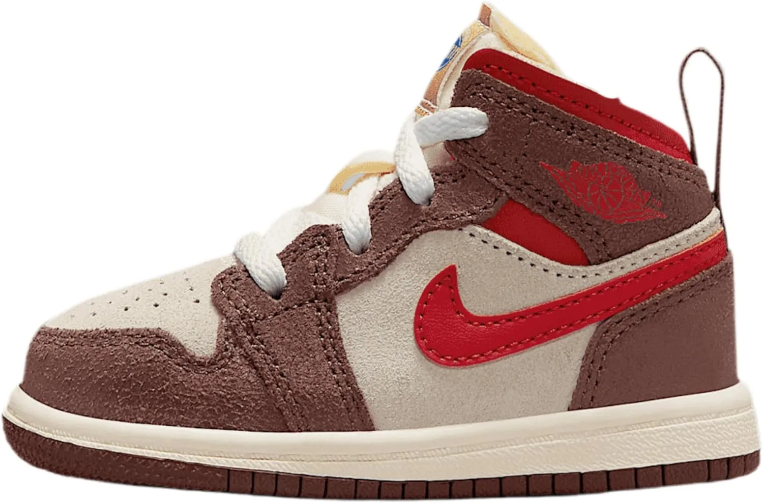 Jordan 1 Mid SE Baby/Toddler Shoes (HF3197-100, Coconut Milk/Dark Pony/Pale Vanilla)