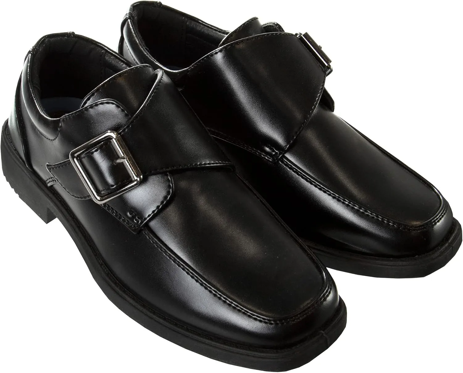 Josmo Boys Classic Comfort Oxford Shoe - Wing Tip Formal Dress Shoes lace up - Black/Brown (Sizes: 7-10 Toddler / 11-2 Little Kid / 3-6 Big Kid)