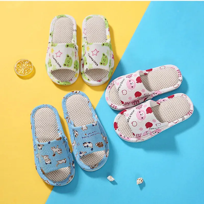 Kids Home Slippers Indoor Floor Soft Children Summer Slipper Lightweight Boy Girl Bedroom Shoes Open Toe Flip Flops