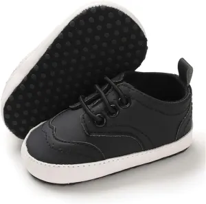 LAFEGEN Baby Boys Girls Classic PU Leather Loafers Soft Sole Oxford Dress Shoes First Walking Flat Moccasins Casual Sneaker