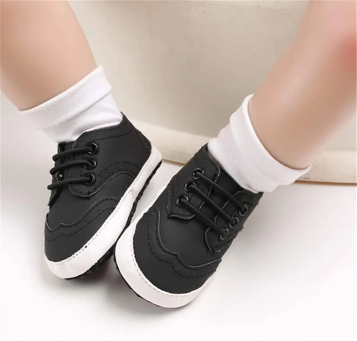 LAFEGEN Baby Boys Girls Classic PU Leather Loafers Soft Sole Oxford Dress Shoes First Walking Flat Moccasins Casual Sneaker
