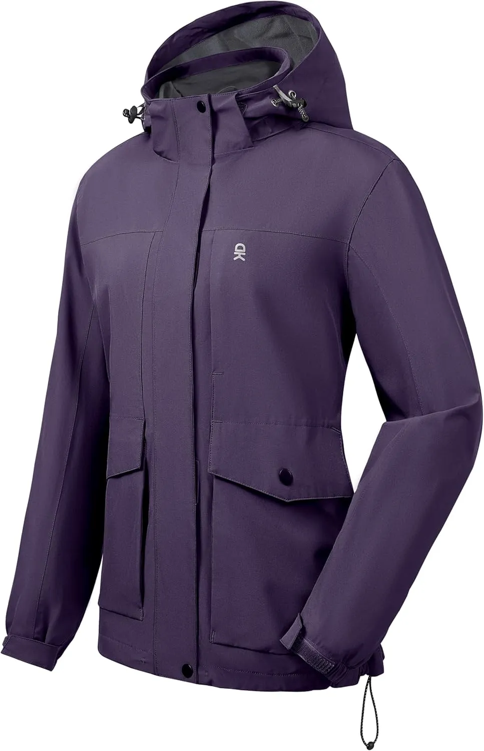 Little Donkey Andy Womens Waterproof Rain jacket with Hood Lightweight Windbreaker Raincoat Shell for Camping Hiking