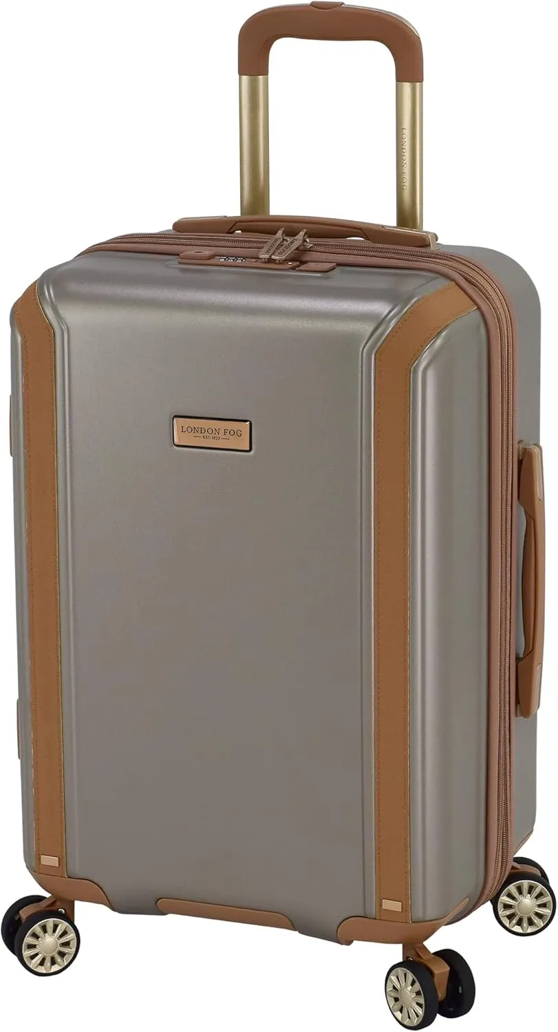 London Fog Regent Platinum 20" Expandable Spinner Carry-on, Silver