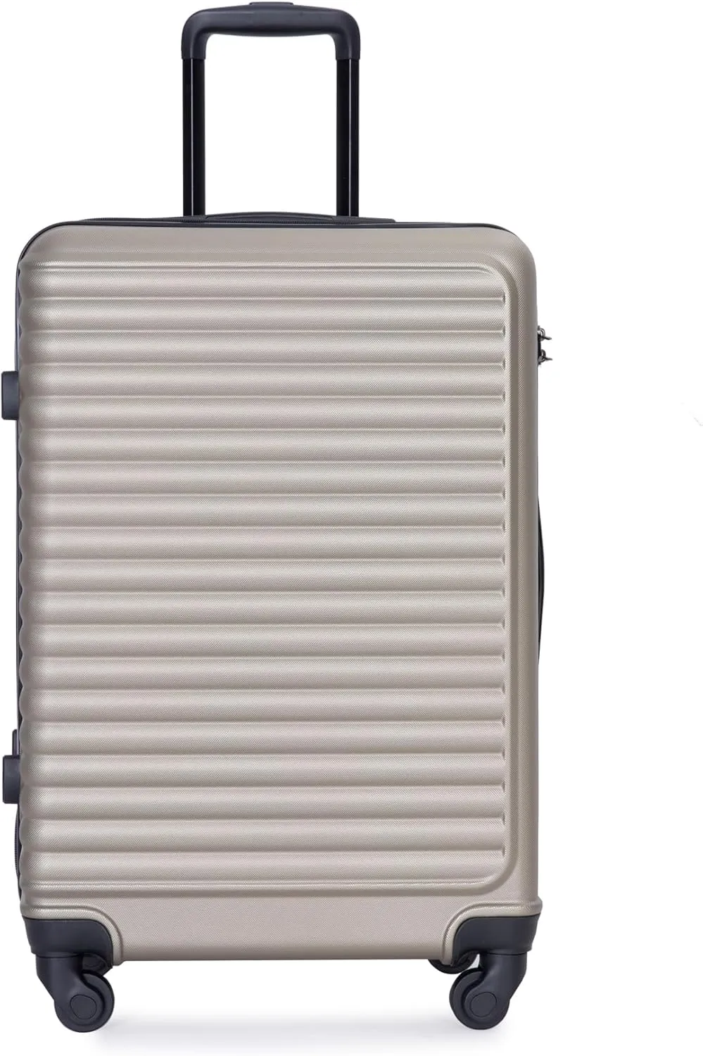 Luggage Sets 3 Piece Suitcase Set ABS Lightweight Carry On Luggage with Spinner Wheels, Hardside Suitcases Durable Luggage Hardside with Two Hooks & TSA Lock (20/24/28) Gold
