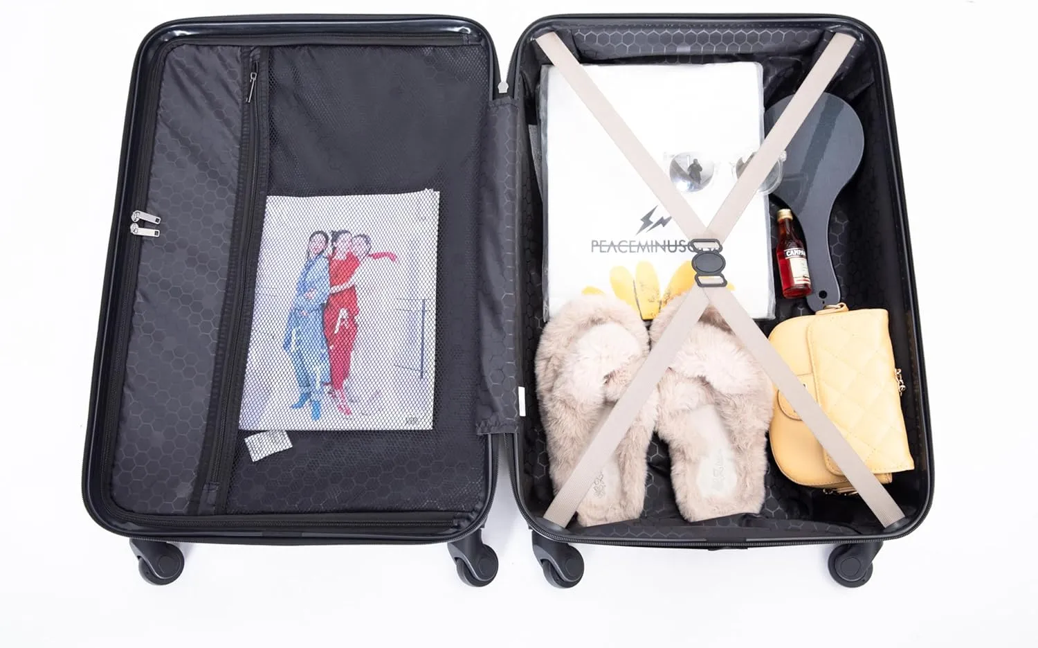 Luggage Sets 3 Piece Suitcase Set ABS Lightweight Carry On Luggage with Spinner Wheels, Hardside Suitcases Durable Luggage Hardside with Two Hooks & TSA Lock (20/24/28) Gold