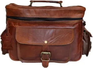 Madosh, Men's Shoulder Briefcase Style Camera Bag Casual Travelling DSLR SLR Brown Crossbody Bag