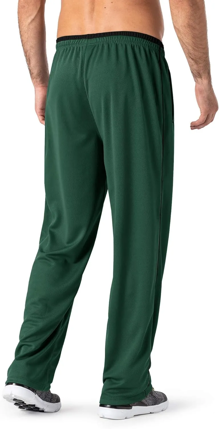 MAGNIVIT Men's Lightweight Sweatpants Loose Fit Open Bottom Mesh Athletic Pants with Zipper Pockets