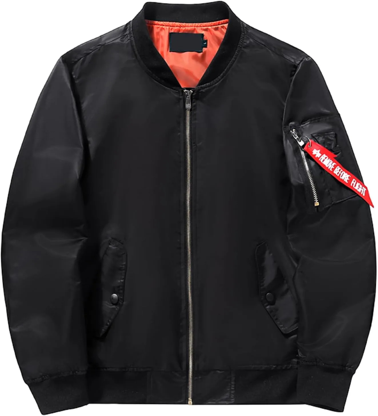 Men's Lightweight Bomber Jacket Casual Windproof Baseball Jacket Windbreaker