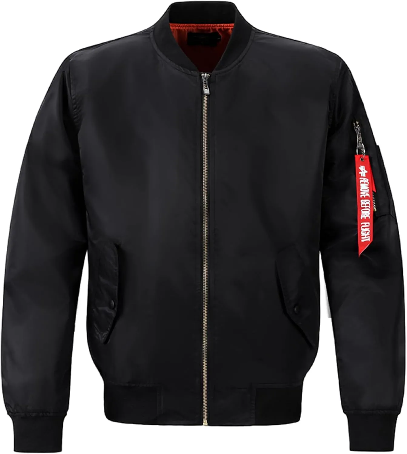 Men's Lightweight Bomber Jacket Casual Windproof Baseball Jacket Windbreaker