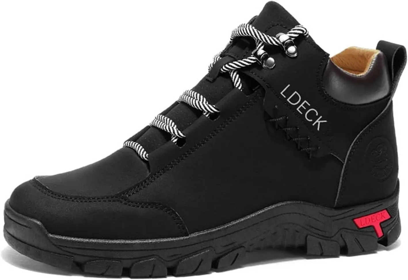 Mens Outdoor Lightweight Hiking Shoes Waterproof Trailing Trekking Breathable Walking Shoes Non Slip Comfortable Lace Up Sneakers Round Toe Arch Support Running Sports Shoes