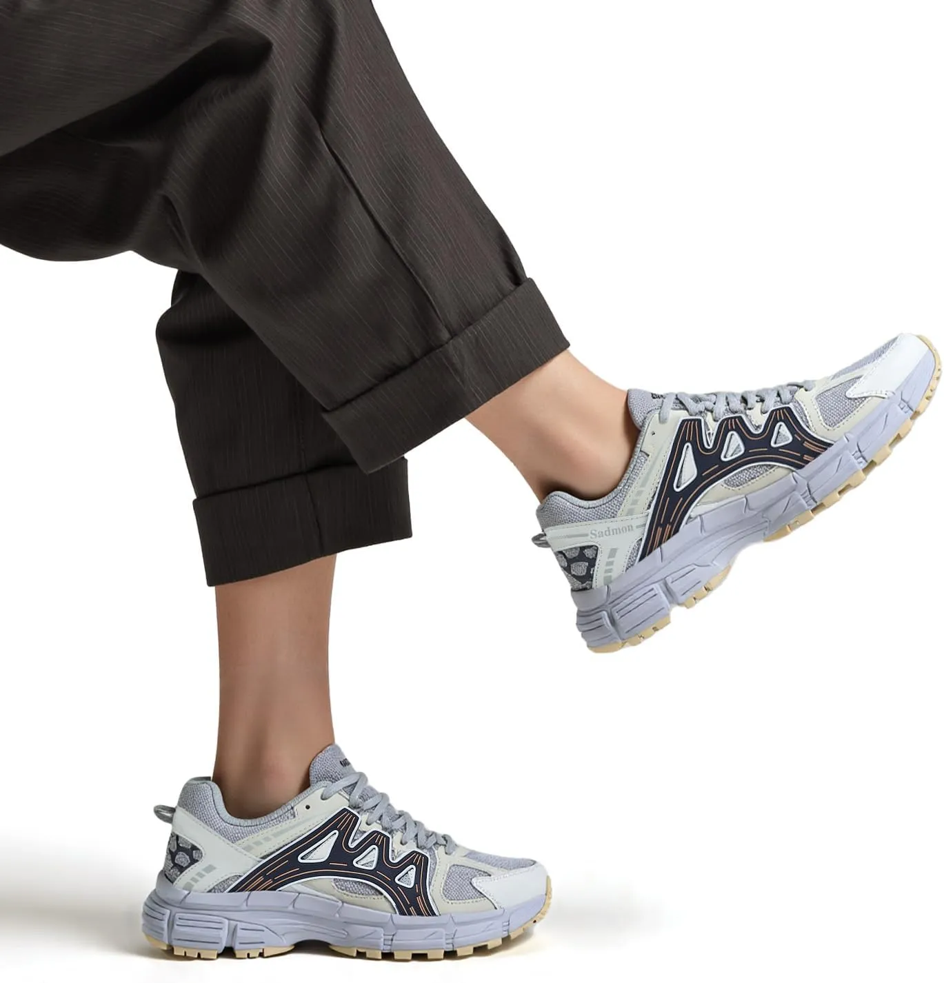 Men's Slip Resistant Trail Running Shoes - Supportive Athletic Shoes for Outdoor Fitness Walking, Road Running and Gym Training