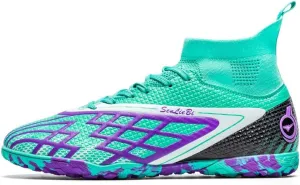 Men's Soccer Shoes Cleats Professional High-Top Athletic Turf Football Shoes Outdoor Indoor Professional Futsal TF AG FG Football Training Sneakers