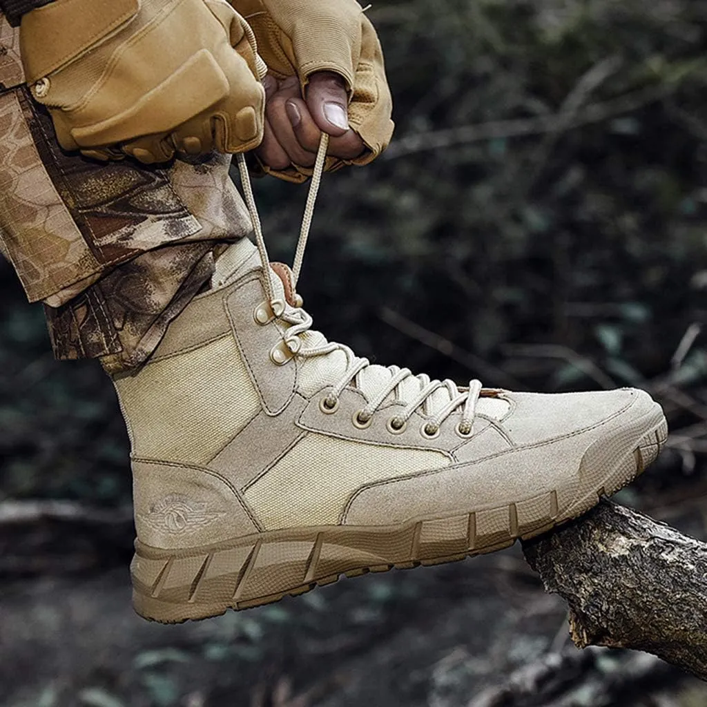 Men's Tactical Boots Waterproof Military Army Boots Durable Combat Work Shoes Hiking Walking Boots for Autumn Winter