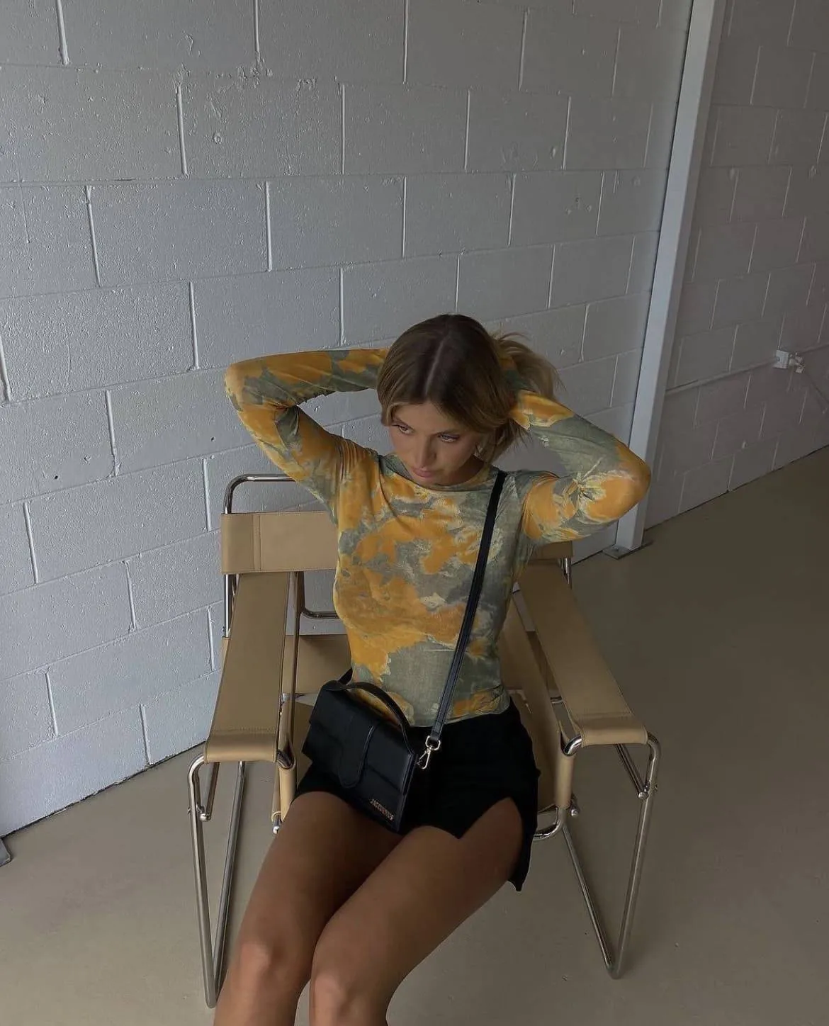 Miaou - Long Sleeve Tee in Decades Yellow