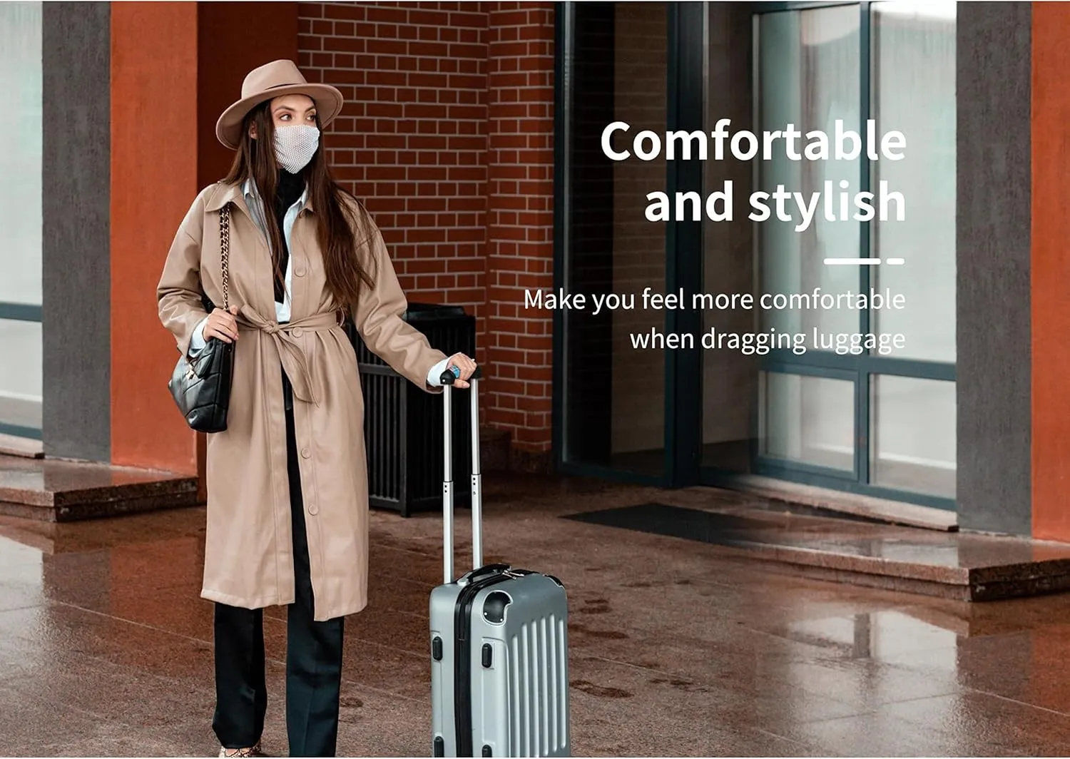 Neoprene Luggage Handle Wrap, 5 Pack Trolley Case Grip Suitcase Identifier Protective Cover, Blue Scale