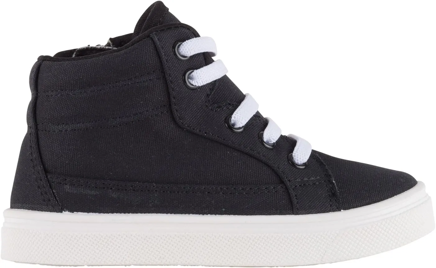 Oomphies Tyler Boys Sneakers - Elastic Stretch Lace High Top - Kids Shoe - Black