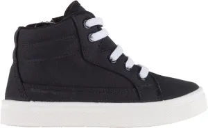 Oomphies Tyler Boys Sneakers - Elastic Stretch Lace High Top - Kids Shoe - Black