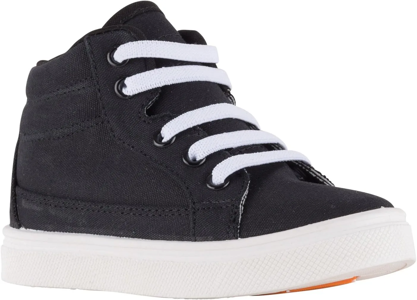 Oomphies Tyler Boys Sneakers - Elastic Stretch Lace High Top - Kids Shoe - Black