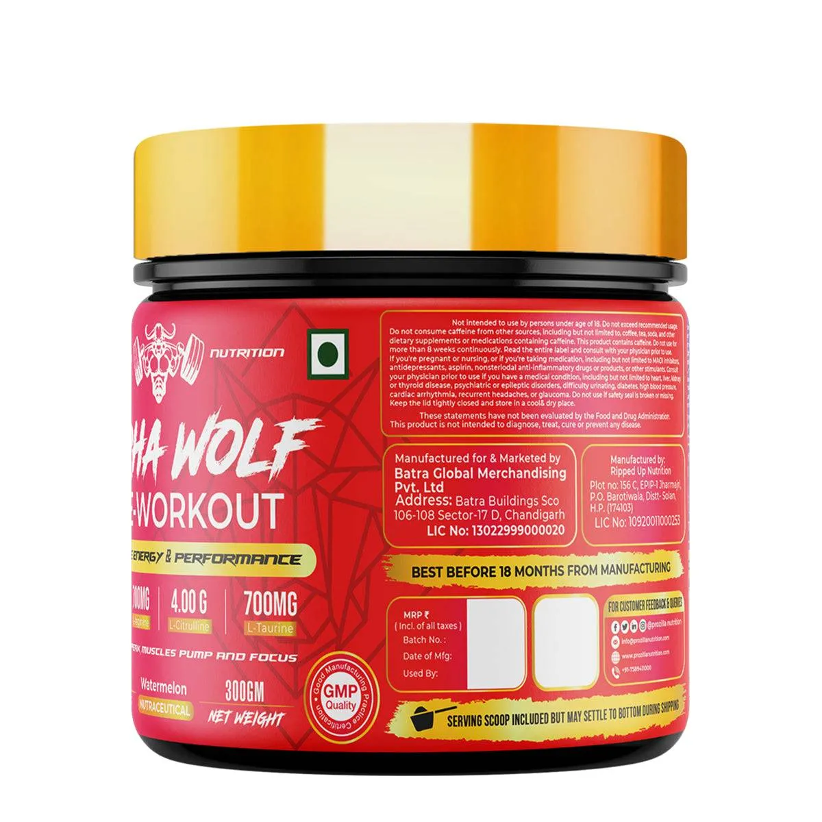 Prozilla Nutrition Alpha wolf Pre-Workout