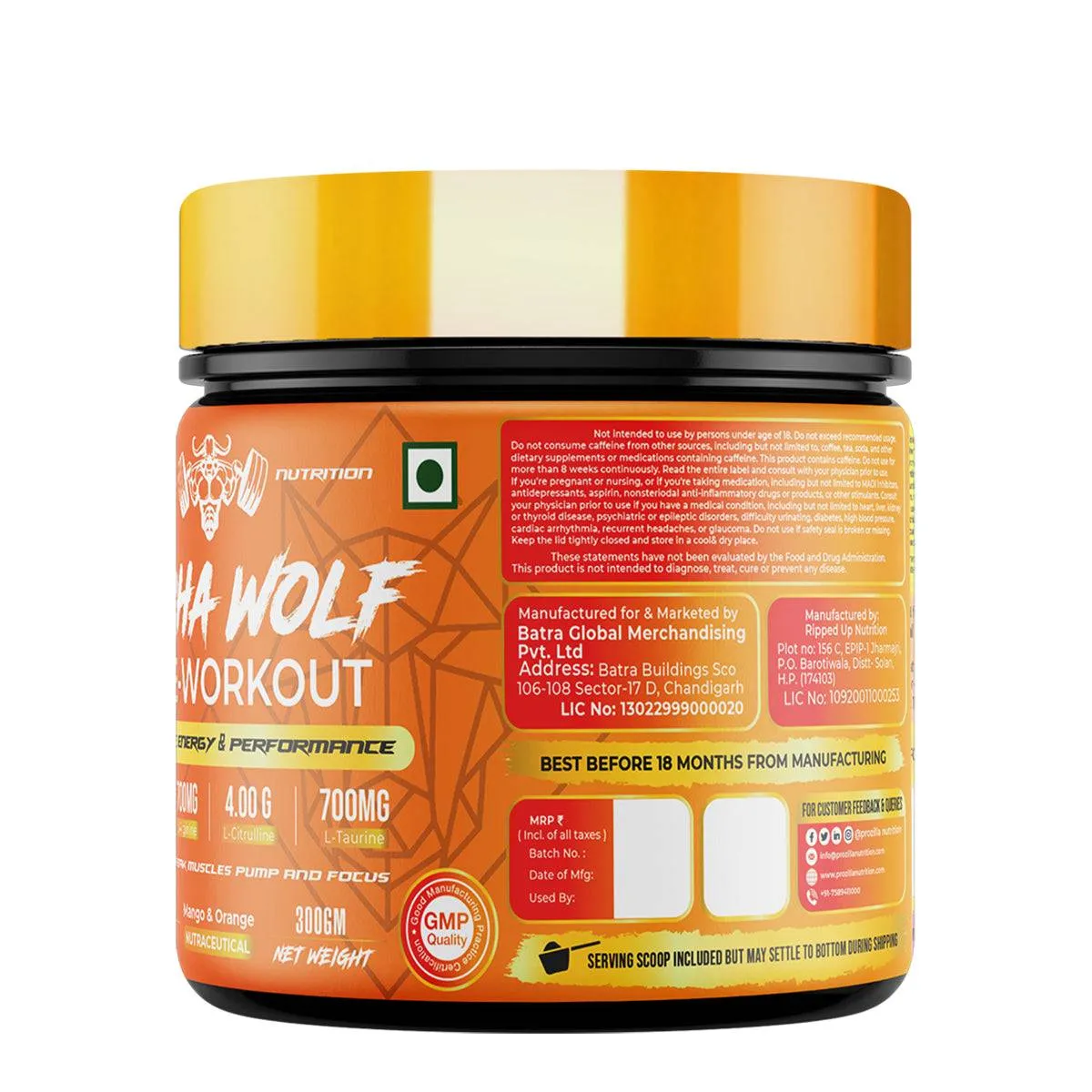 Prozilla Nutrition Alpha wolf Pre-Workout