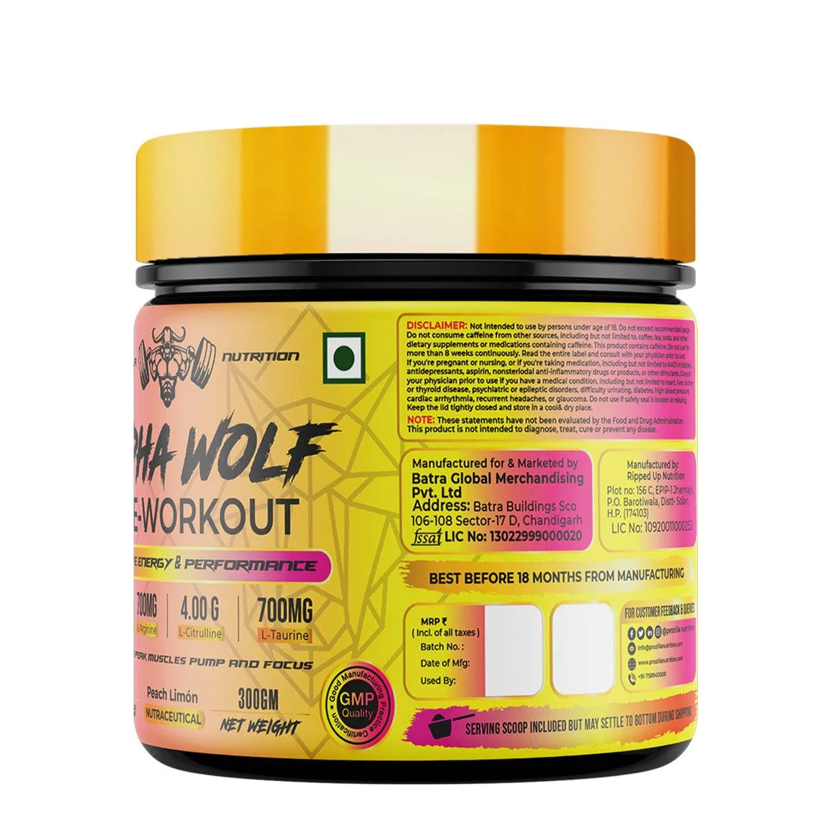 Prozilla Nutrition Alpha wolf Pre-Workout