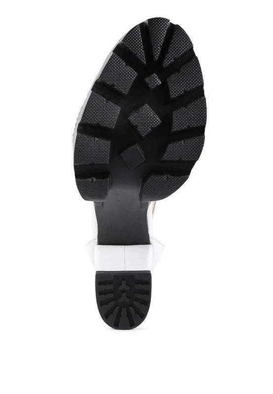 Rattle Snake Print High Heeled Block Sandal