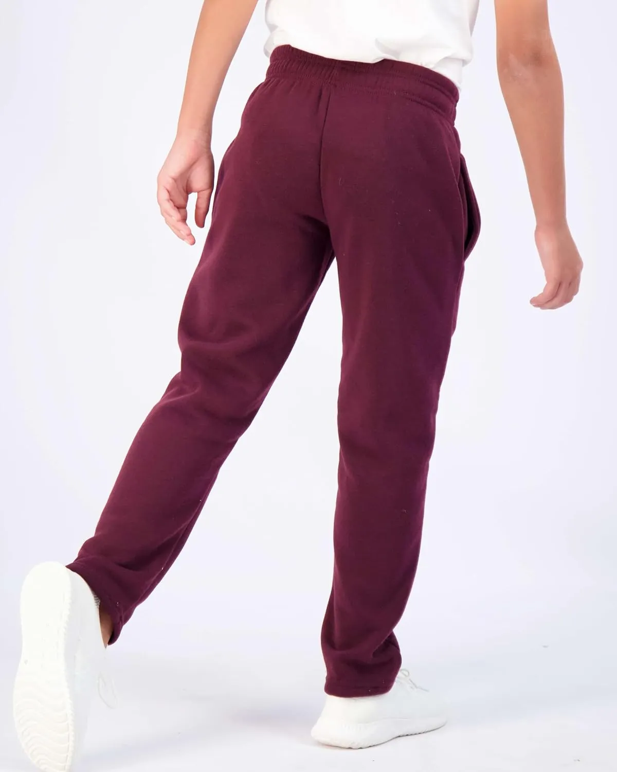 Real Essentials 3 Pack: Boys' Tech Fleece Open Bottom Sweatpants with Pockets