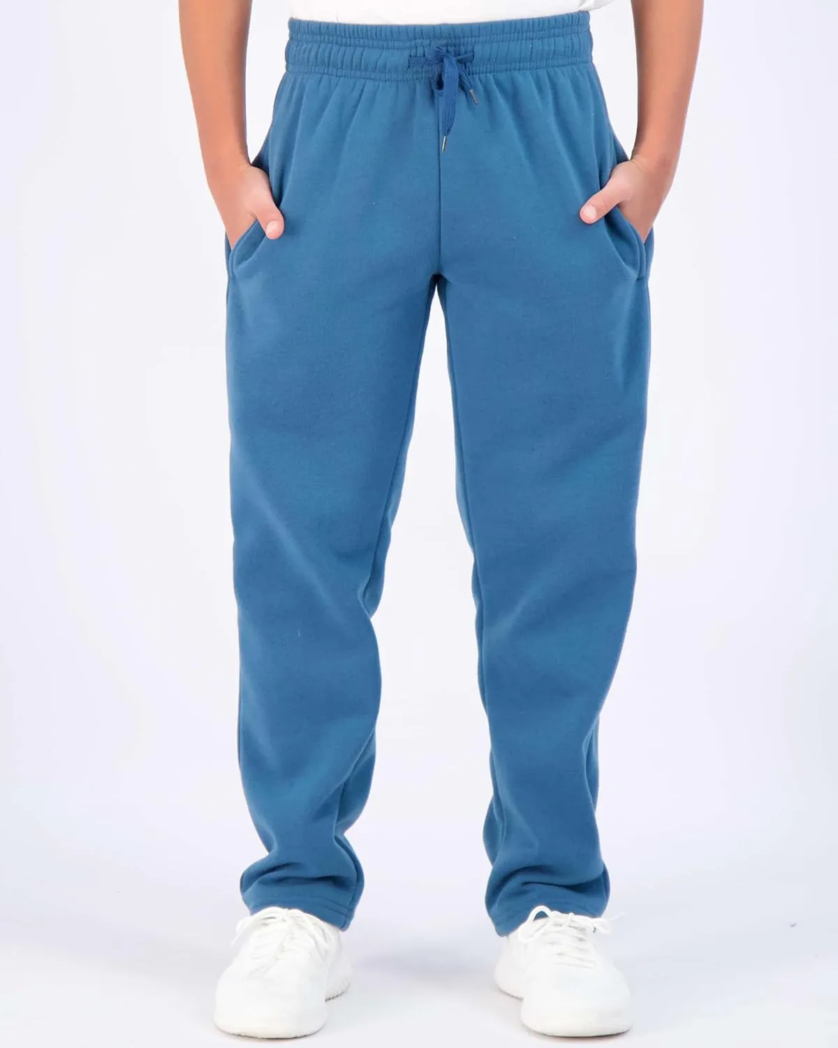 Real Essentials 3 Pack: Boys' Tech Fleece Open Bottom Sweatpants with Pockets