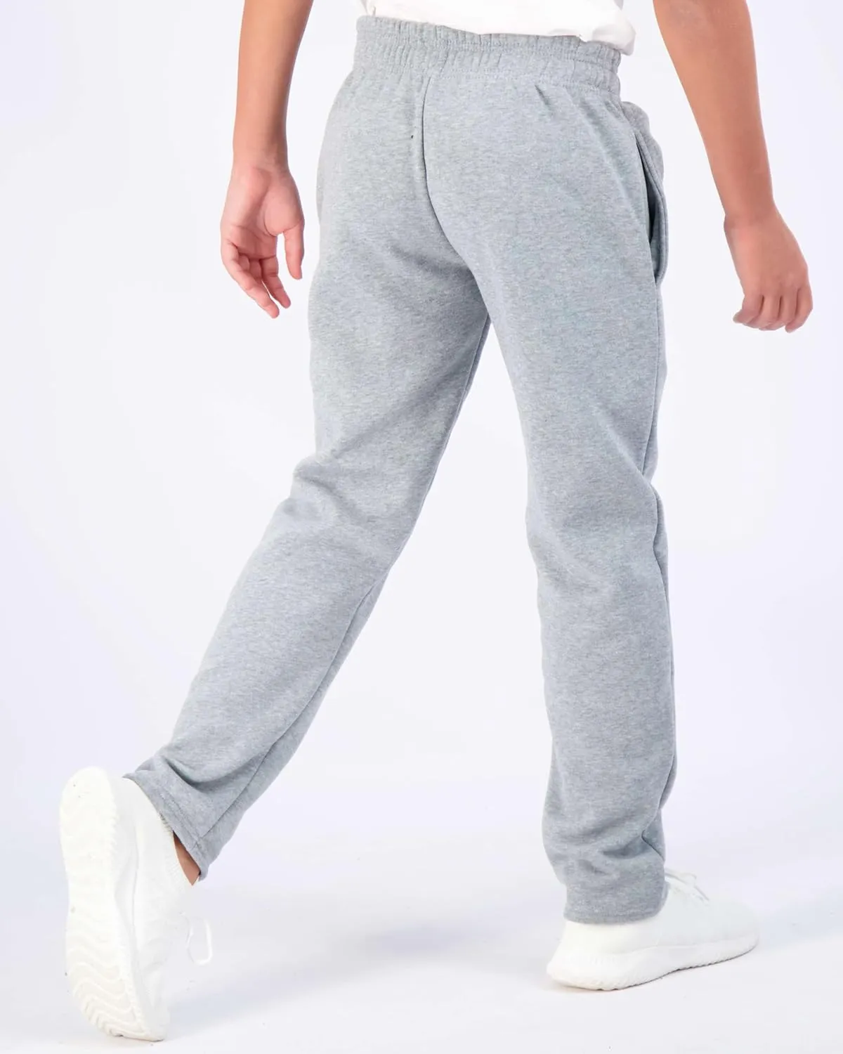 Real Essentials 3 Pack: Boys' Tech Fleece Open Bottom Sweatpants with Pockets