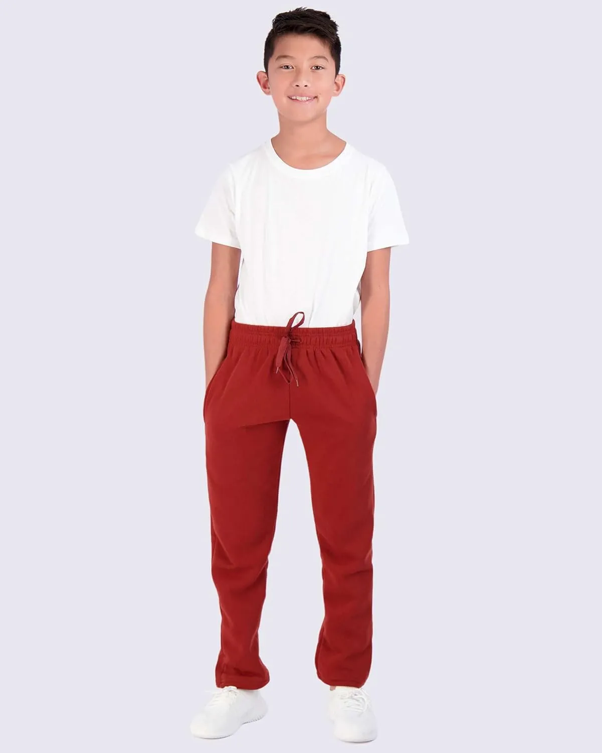 Real Essentials 3 Pack: Boys' Tech Fleece Open Bottom Sweatpants with Pockets