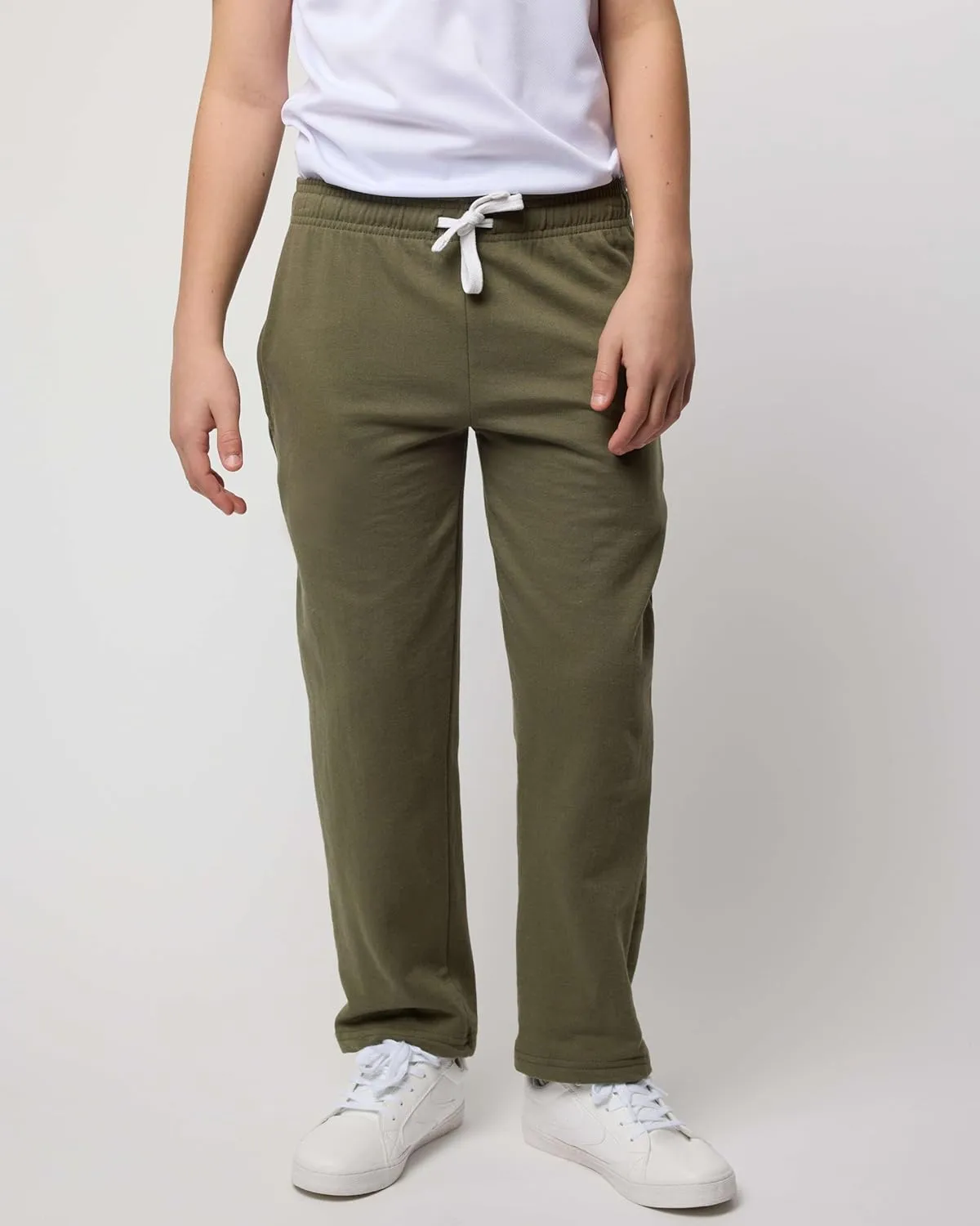 Real Essentials 3 Pack: Boys' Tech Fleece Open Bottom Sweatpants with Pockets