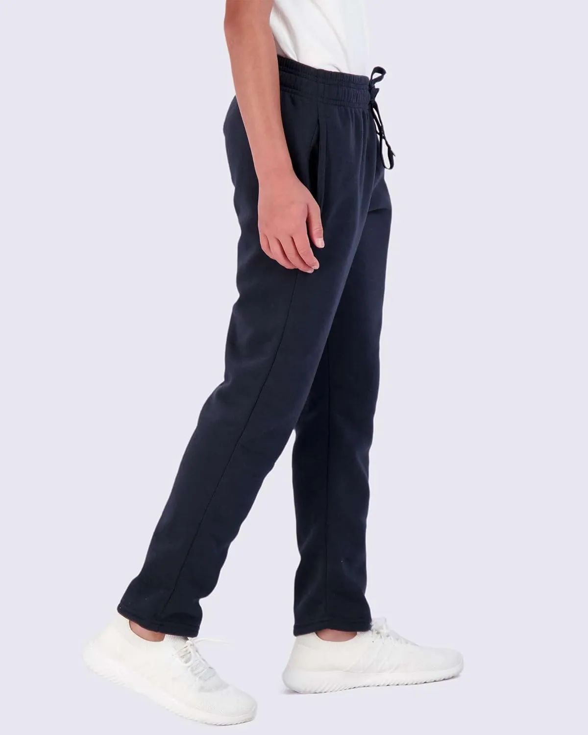 Real Essentials 3 Pack: Boys' Tech Fleece Open Bottom Sweatpants with Pockets